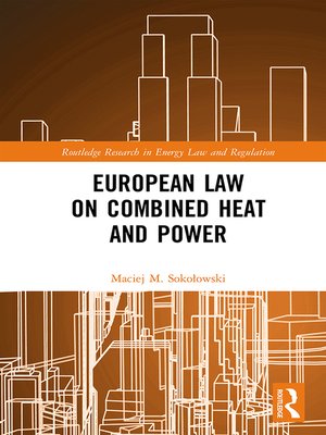 cover image of European Law on Combined Heat and Power